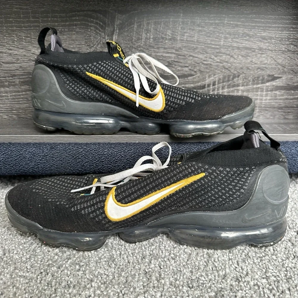 Nike Air VaporMax 2021 Flyknit 'Black University Gold' Men's Size 14 DH4086-001